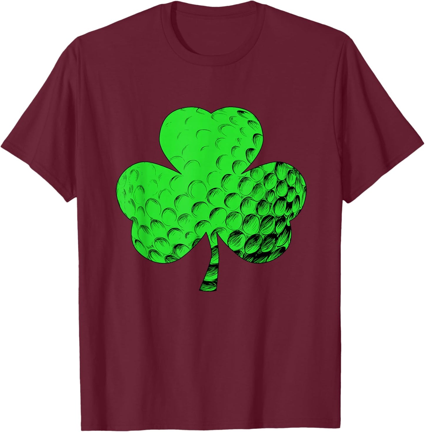Irish Shamrock Golf Golfing St. Patricks Day T-Shirt - T-Shirt | Maroon