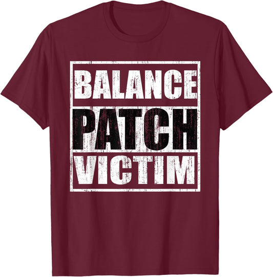 Balance Patch Victim Vintage T-Shirt - T-Shirt | Maroon