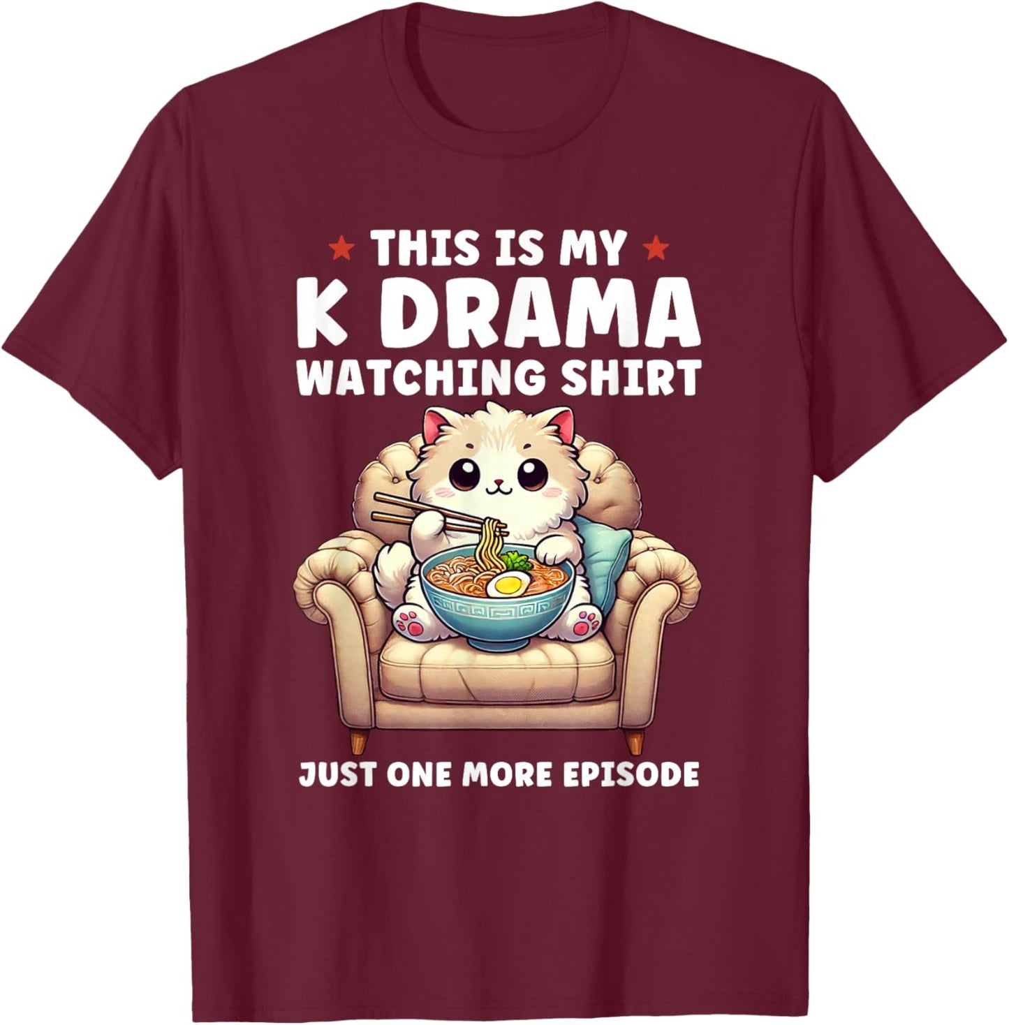 This is My K Drama Watching Shirt Korean Drama K-Drama T-Shirt - T-Shirt | Maroon