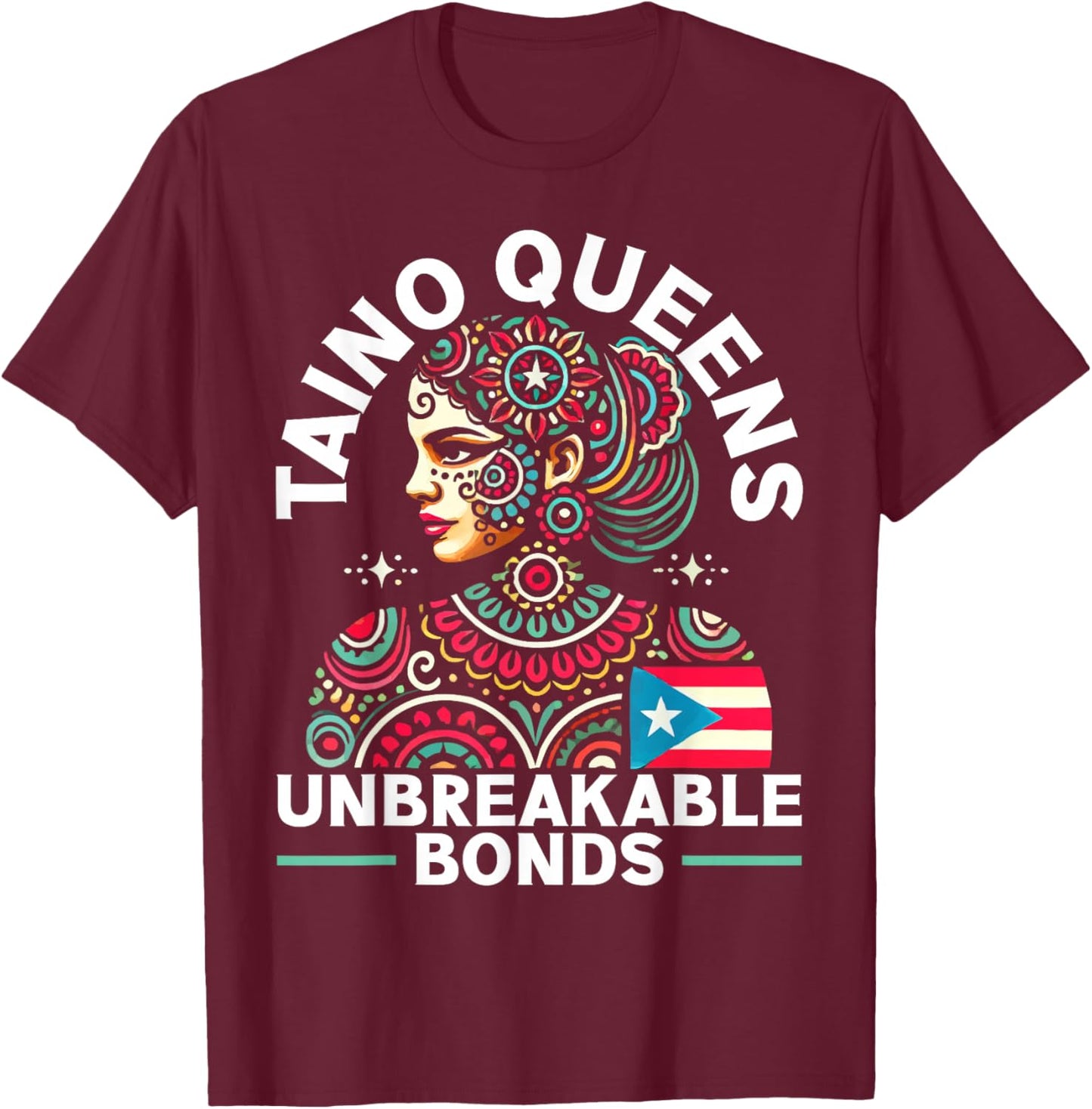 Taino Indian Puerto Rico Pride Boricua Puerto Rican Women T-Shirt - T-Shirt | Maroon