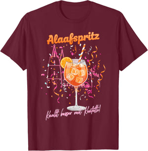 Cologne Carnival Costume Women's Funny Party Outfit Confetti T-Shirt - T-Shirt | Maroon