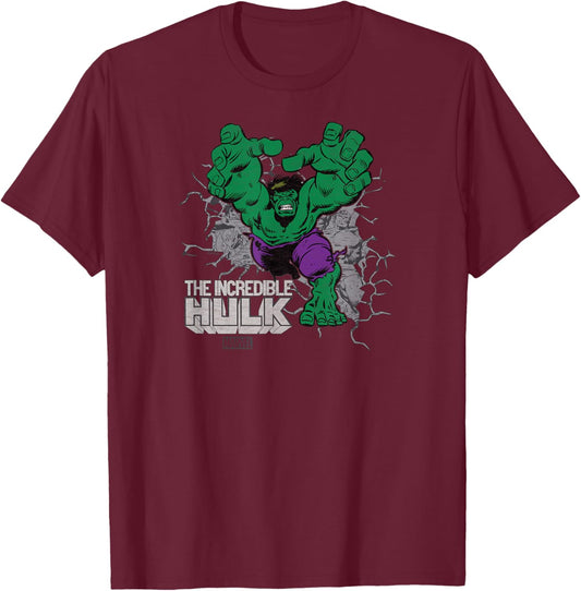 Hulk - Comic Burst T-Shirt - T-Shirt | Maroon