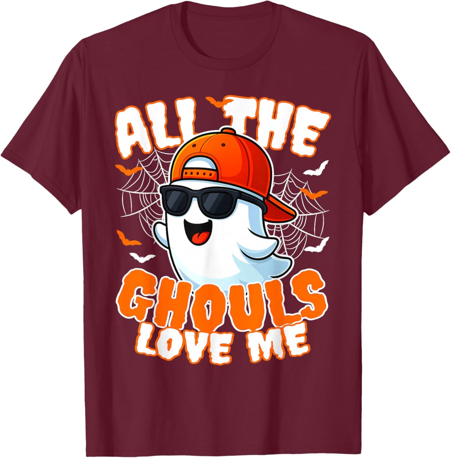 All The Ghouls Love Me Toddlers Halloween Boys Child Costume T-Shirt - T-Shirt | Maroon