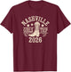 Nashville Girls Trip 2026 T-Shirt - T-Shirt | Maroon