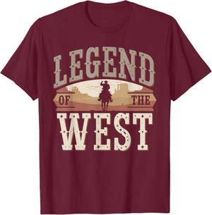 Old Western Film Fan Classic Cowboy Culture and Wild West T-Shirt - T-Shirt | Maroon