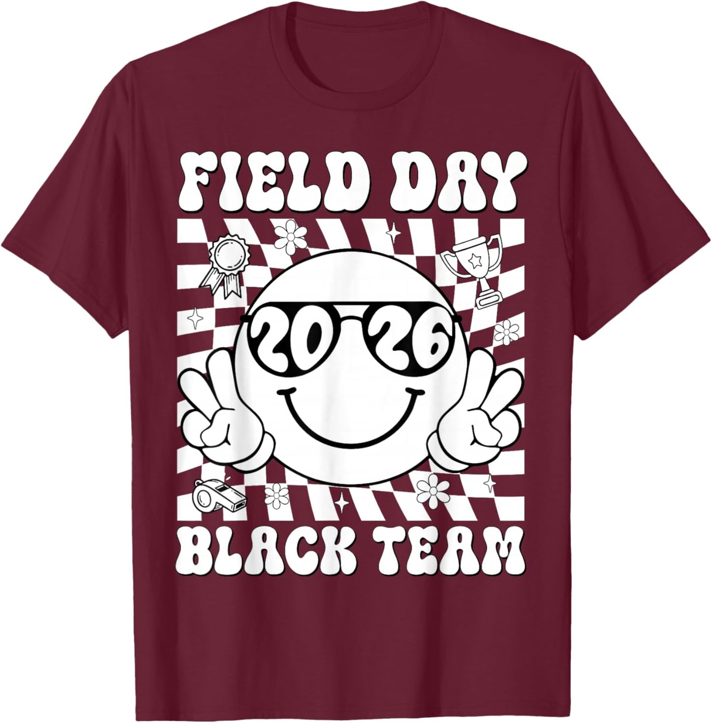 Field Day Black Team Funny for Teacher Kids Field Day Games T-Shirt - T-Shirt | Maroon