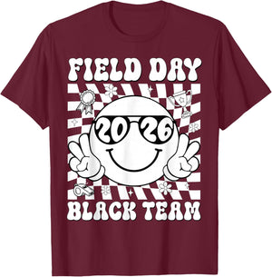 Field Day Black Team Funny for Teacher Kids Field Day Games T-Shirt - T-Shirt | Maroon