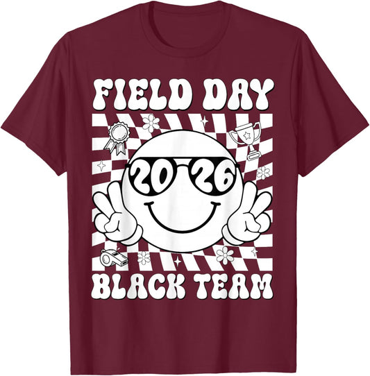 Field Day Black Team Funny for Teacher Kids Field Day Games T-Shirt - T-Shirt | Maroon