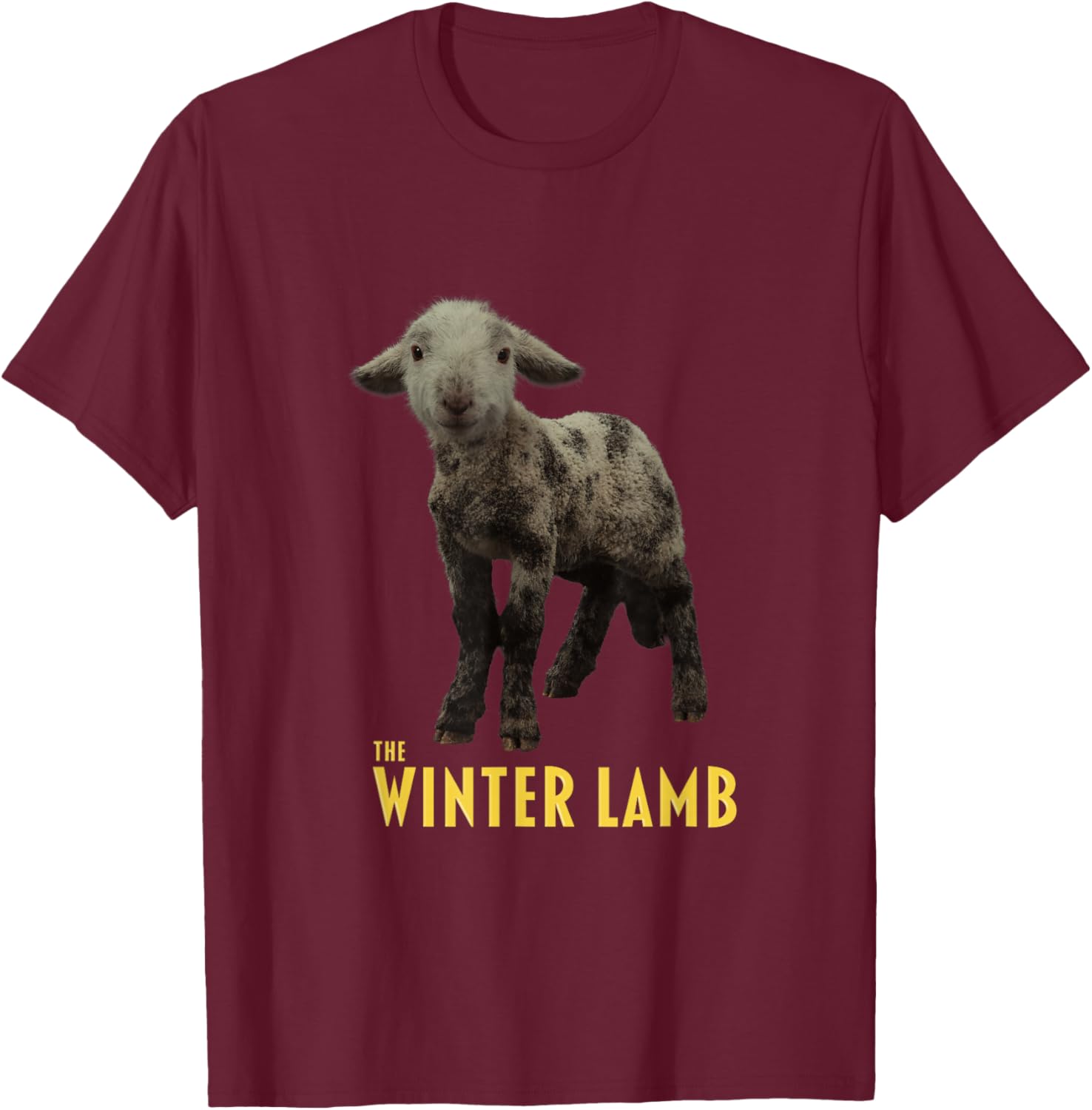 The Winter Lamb T-Shirt - T-Shirt | Maroon