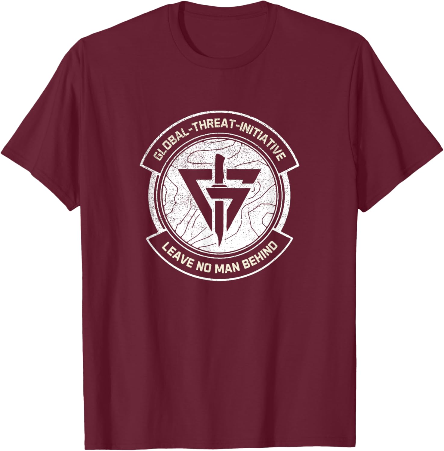 GTI Global Threat Initiative Force Badge Delta Game T-Shirt - T-Shirt | Maroon
