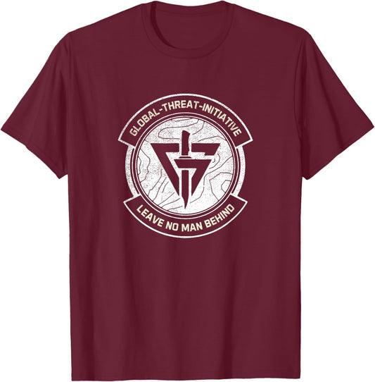 GTI Global Threat Initiative Force Badge Delta Game T-Shirt - T-Shirt | Maroon