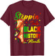 Women Black History Steppin Into African High Heels Girls T-Shirt - T-Shirt | Maroon