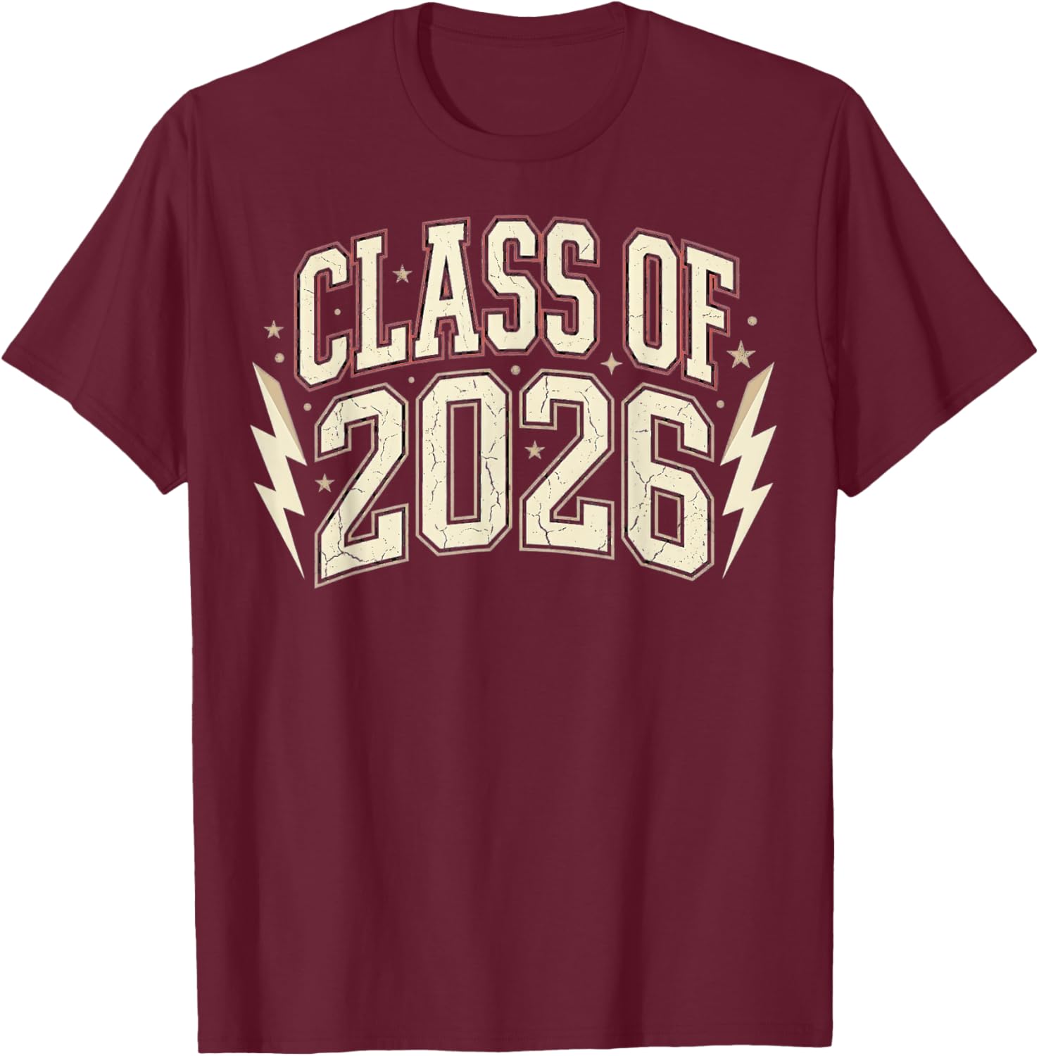 Class of 2026 Retro Varsity Graduation Design T-Shirt - T-Shirt | Maroon