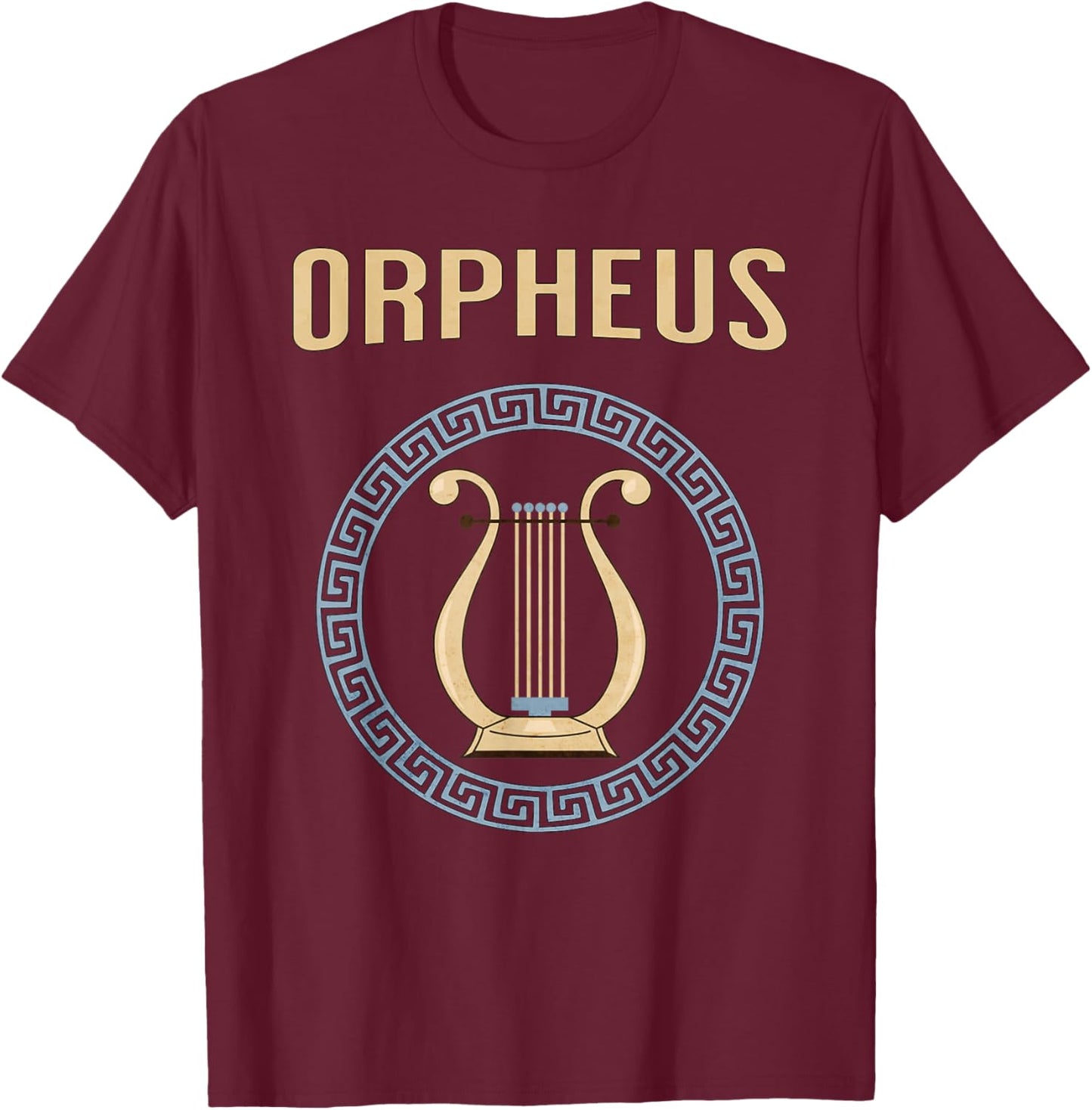 Orpheus Greek Mythology Ancient Greek Lyre Symbol T-Shirt - T-Shirt | Maroon