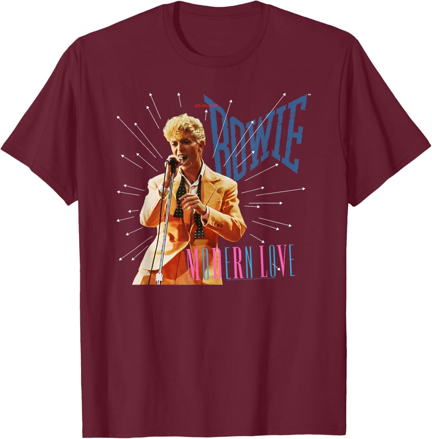 David Bowie Modern Love Photo by Denis O’Regan T-Shirt - T-Shirt | Maroon