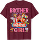 Brother Of The Birthday For Girl Circus Carnival Family Bday T-Shirt - T-Shirt | Maroon