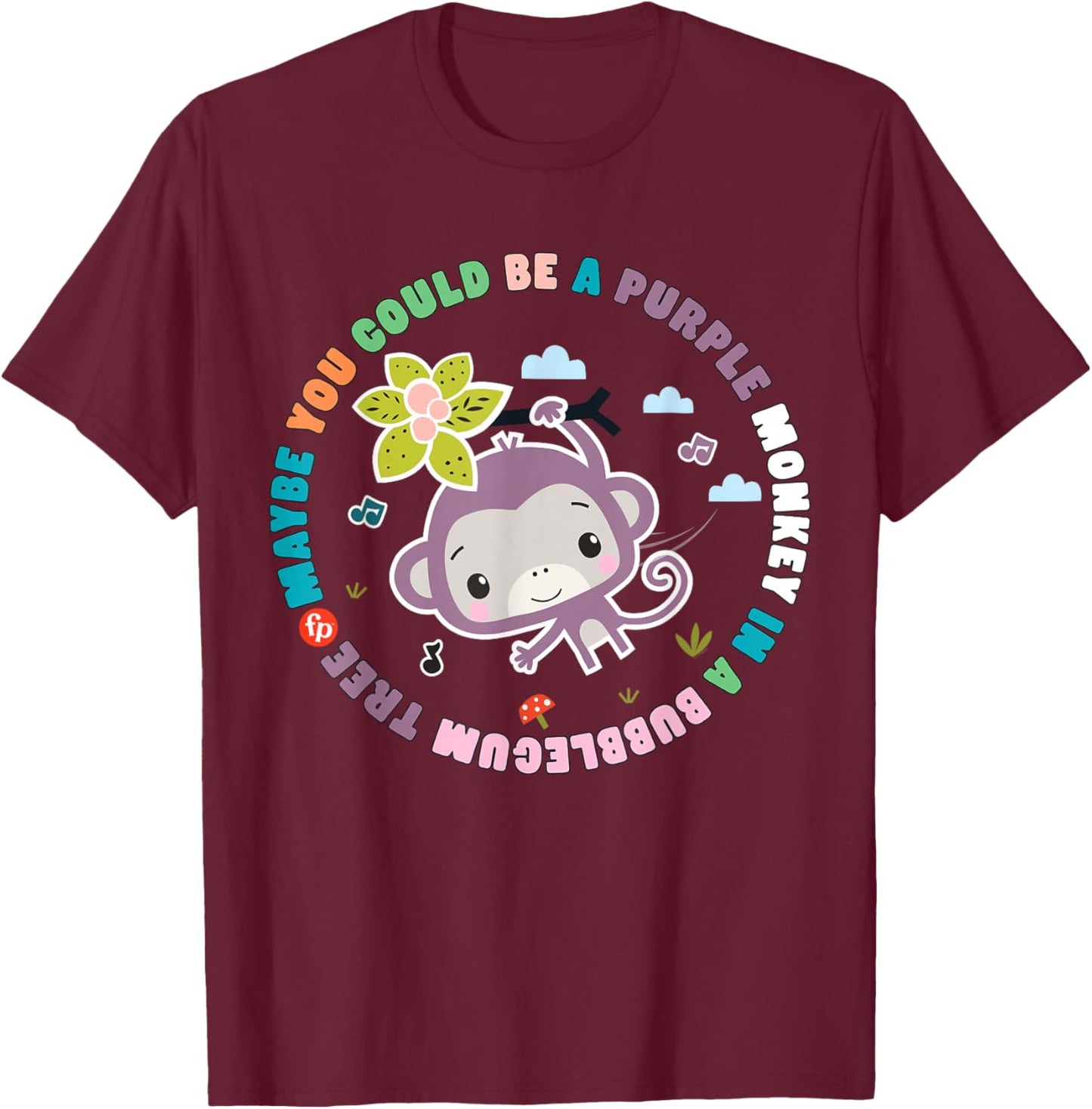 Fisher-Price Purple Monkey - Hanging Purple Monkey T-Shirt - T-Shirt | Maroon