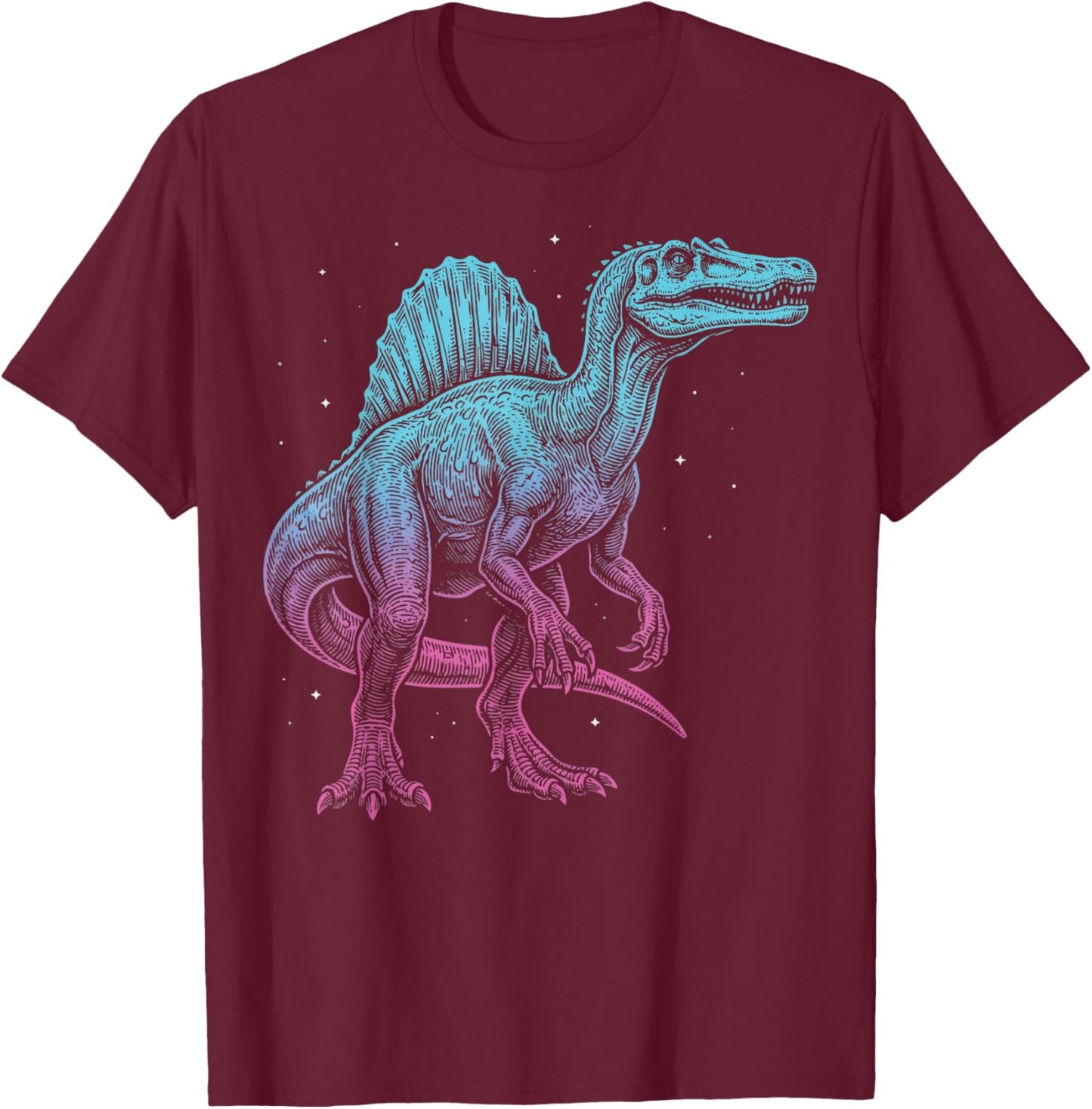 Spinosaurus Illustration Dinosaur Kids T-Shirt - T-Shirt | Maroon