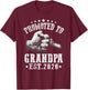 Promoted to Grandpa est 2026, Soon to Be Grandpa 2026 T-Shirt - T-Shirt | Maroon