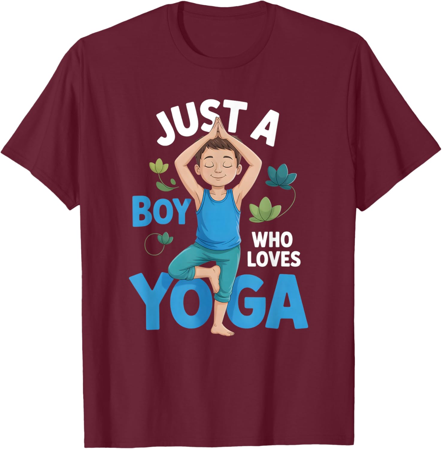 Boys Yoga T-Shirt - T-Shirt | Maroon