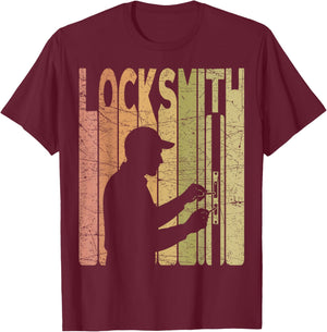 Locksmith Vintage Lock Picking Retro T-Shirt - T-Shirt | Maroon