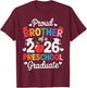Proud Brother of a 2026 Preschool Graduate Toddler Family T-Shirt - T-Shirt | Maroon