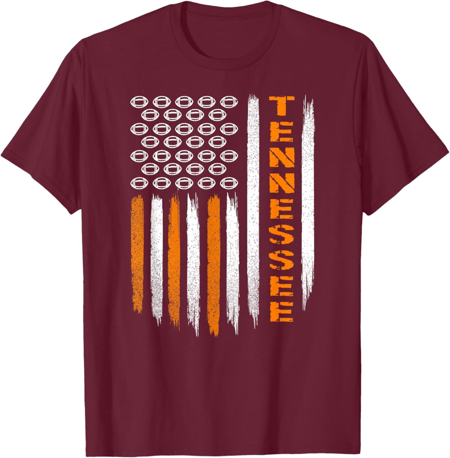 Tennessee USA Flag Design Women Sisters Daughters T-Shirt - T-Shirt | Maroon