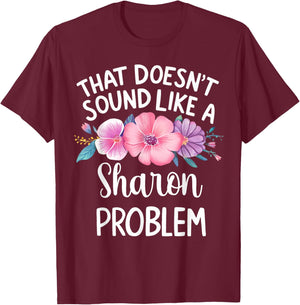Sharon Personalized Cute Flower Girls Sharon Name T-Shirt - T-Shirt | Maroon