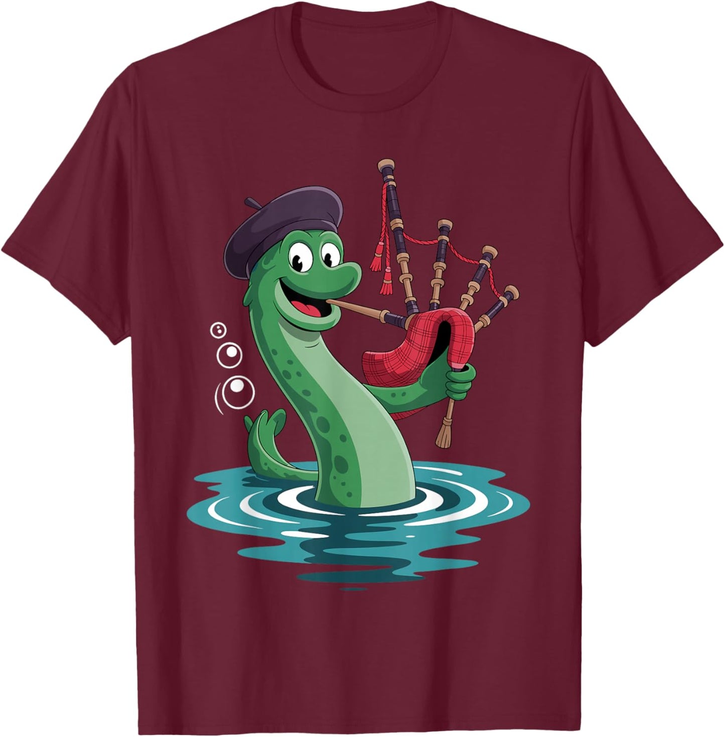 Scottish Bagpipe Art Women Bagpipe Lover Bagpiper T-Shirt - T-Shirt | Maroon