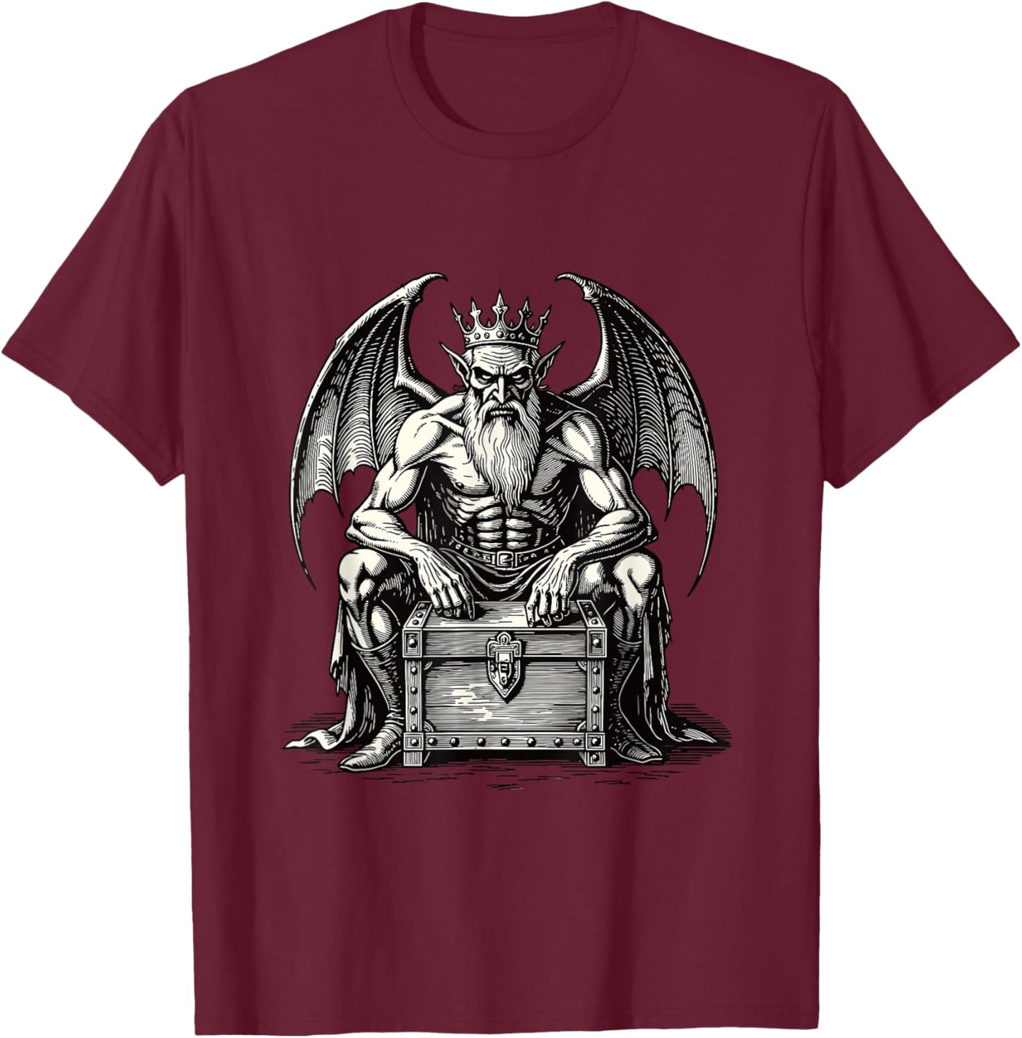 Mammon Demon Riches of Ruin T-Shirt - T-Shirt | Maroon