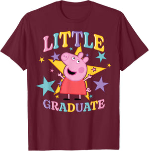 Peppa Pig Graduation Little Graduate Shining Stars T-Shirt - T-Shirt | Maroon