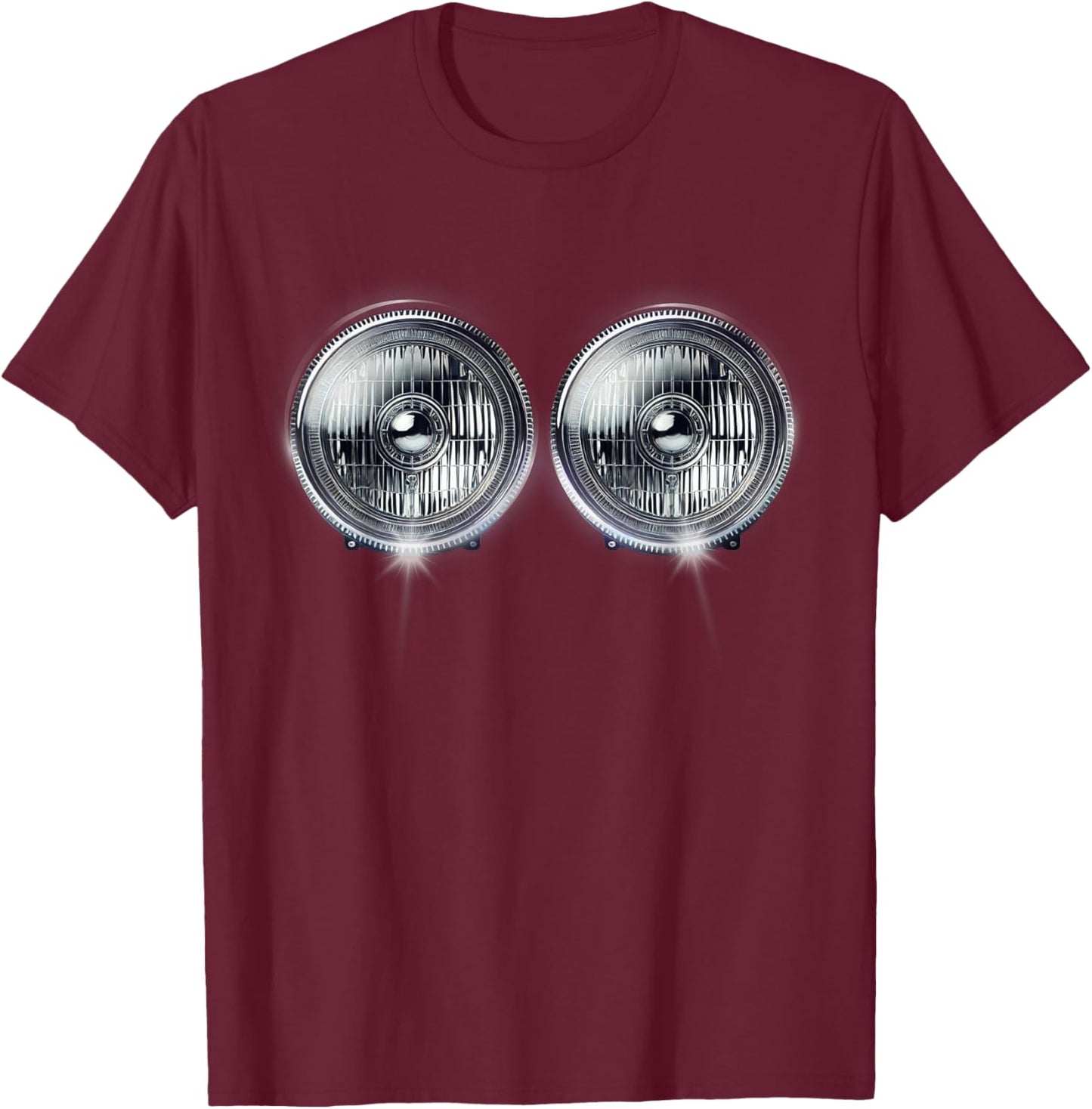 Headlights Funny Costume Halloween T-Shirt - T-Shirt | Maroon