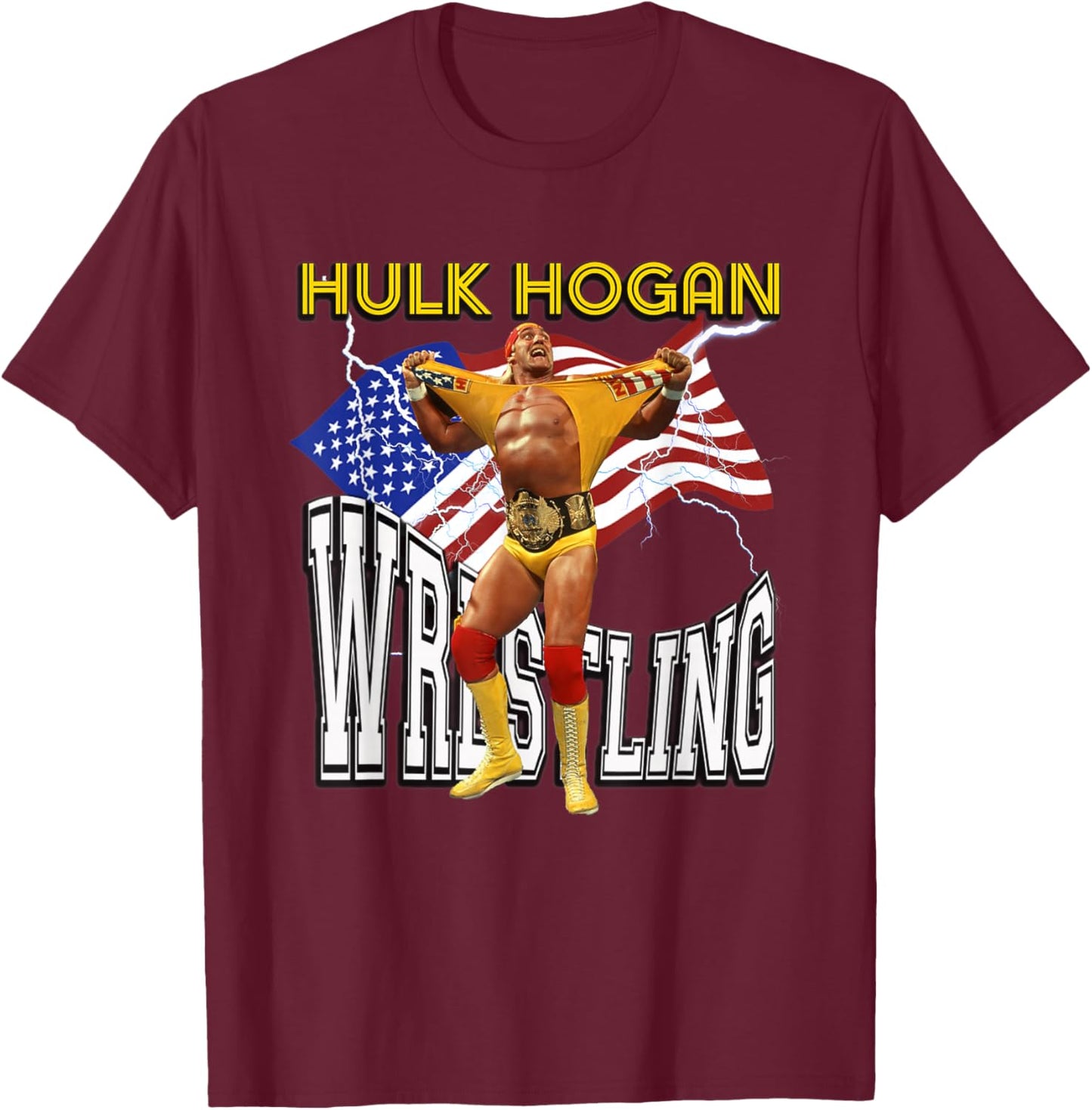 Hulk Hogan_007 T-Shirt - T-Shirt | Maroon