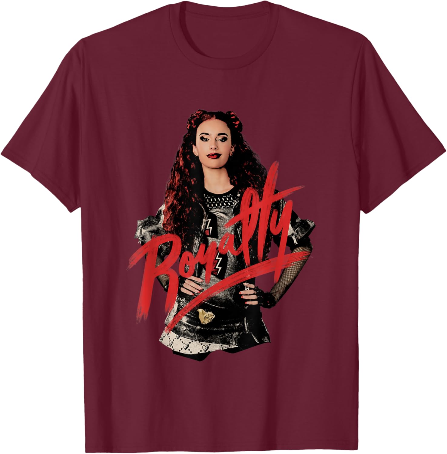 Disney Descendants: The Rise of Red Royalty Sassy Pose Logo T-Shirt - T-Shirt | Maroon
