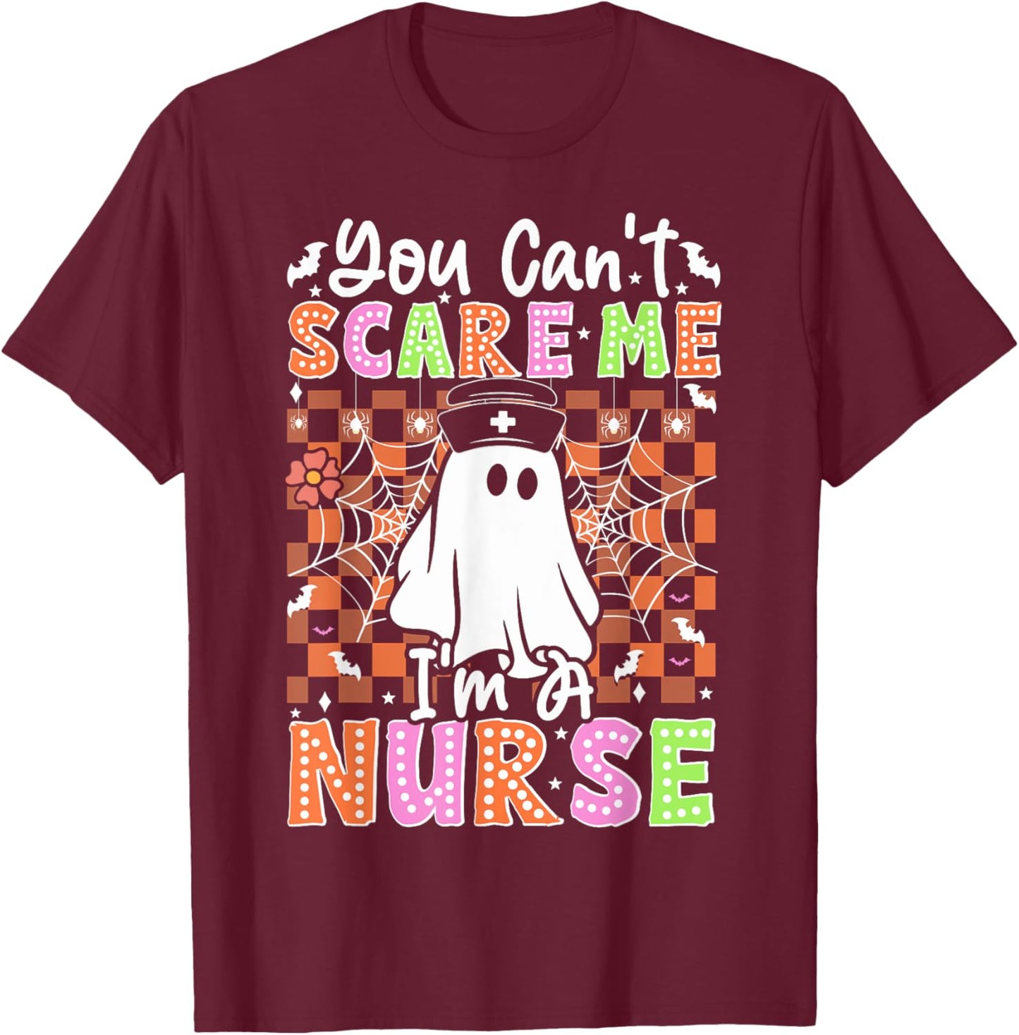 Night Halloween Boo Crew Nurse Halloween For Nurses RN T-Shirt - T-Shirt | Maroon