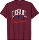 DePaul University Blue Demons Archover Script T-Shirt - T-Shirt | Maroon