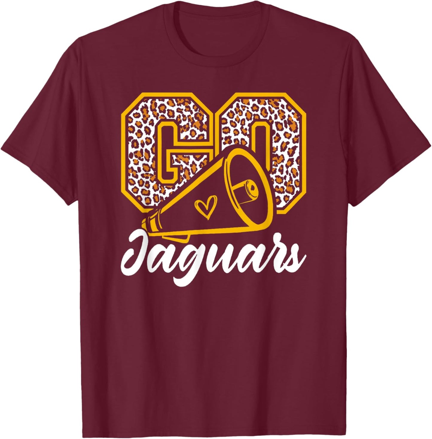Go Cheer Jaguars School Team Spirit Vintage T-Shirt - T-Shirt | Maroon