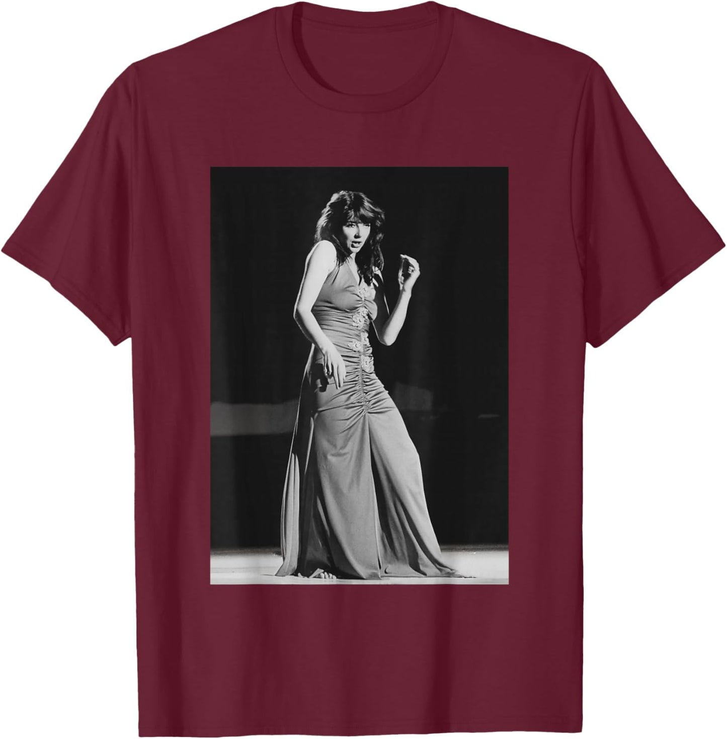 Kate Bush Performing Wow for Swiss TV Lionheart Tour of Life T-Shirt - T-Shirt | Maroon