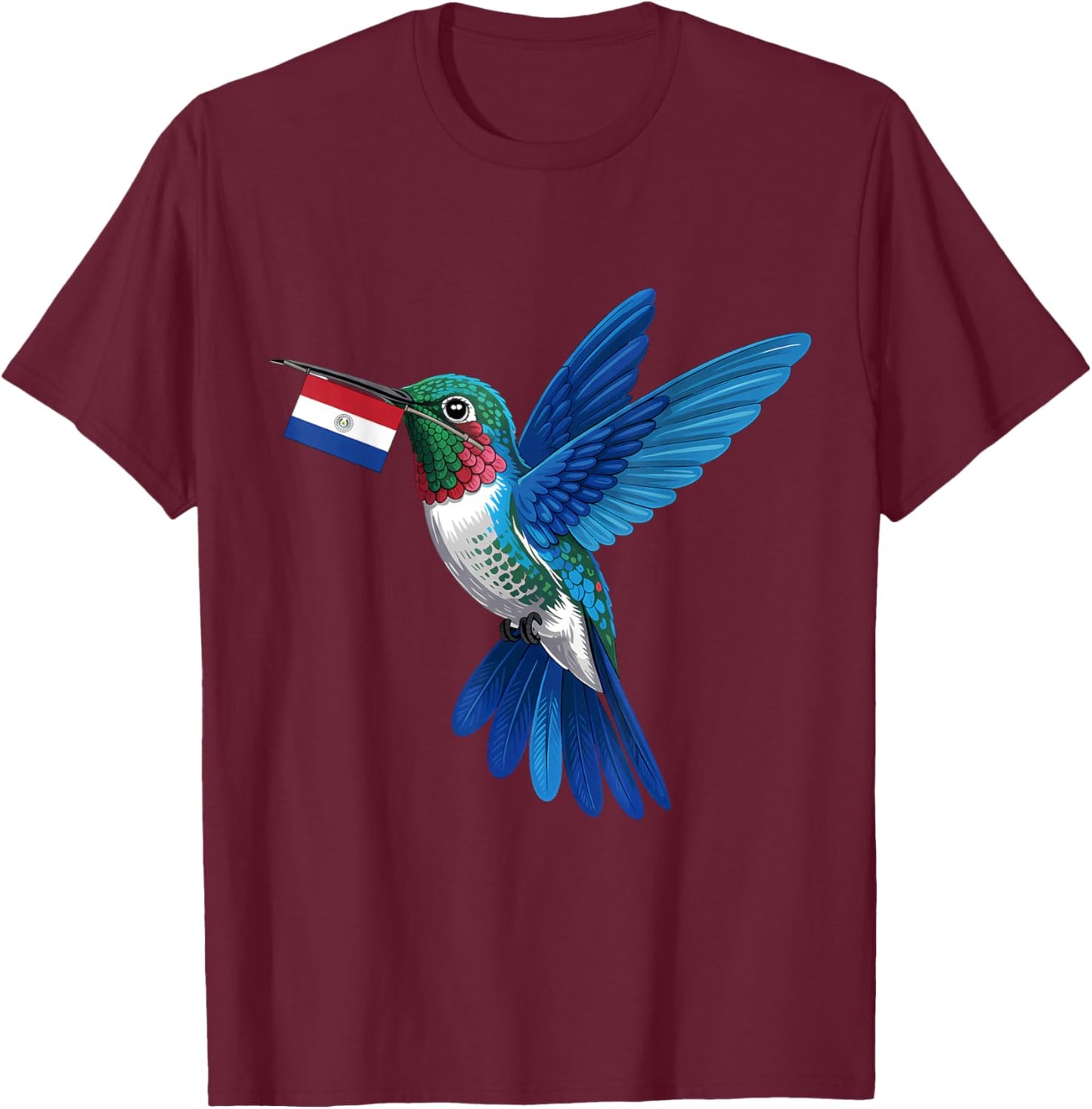 Paraguay Roots Hummingbird Paraguayan Flag T-Shirt - T-Shirt | Maroon