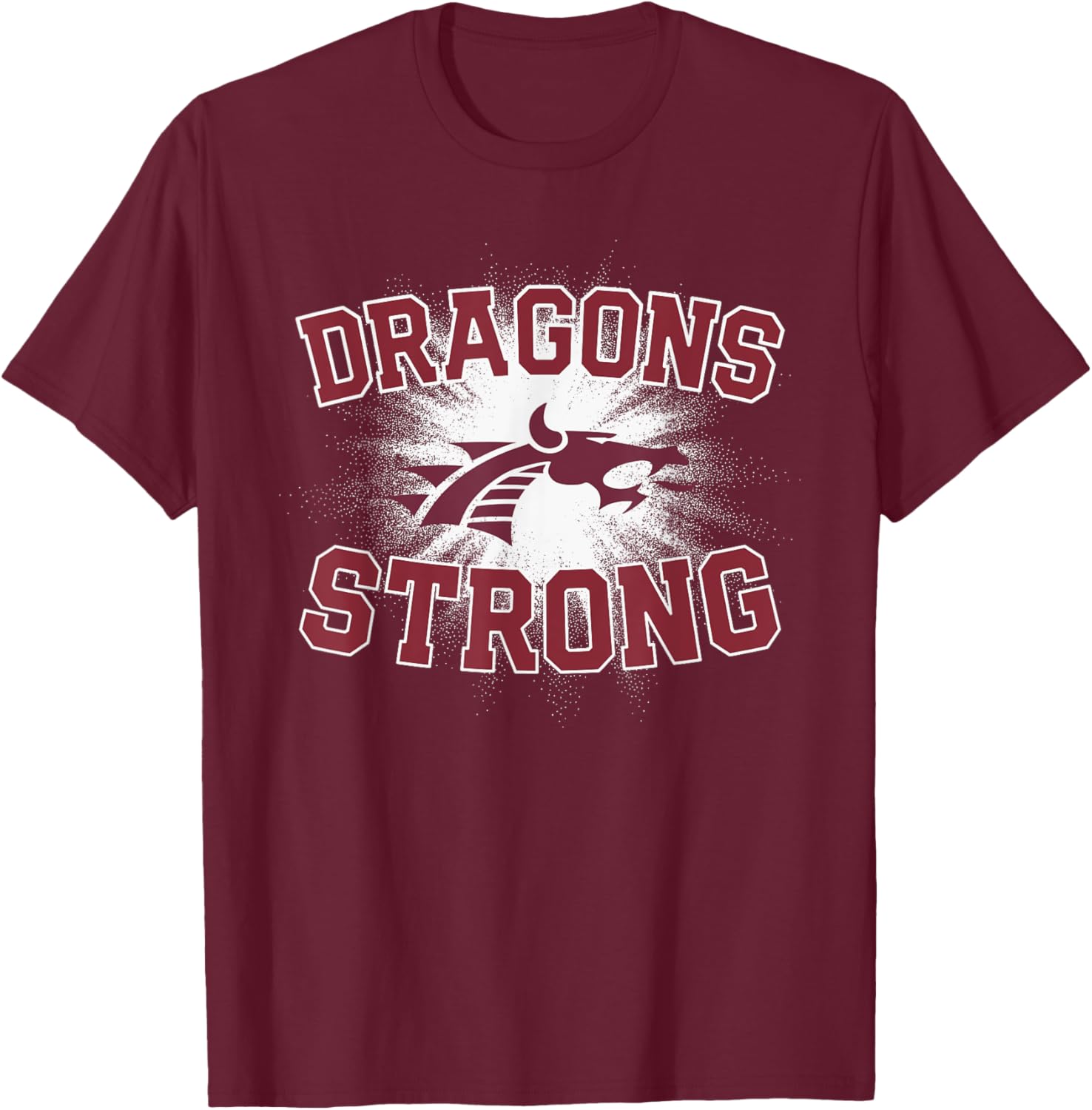 Collierville Dragons Logo Strong Flag HS T-Shirt - T-Shirt | Maroon