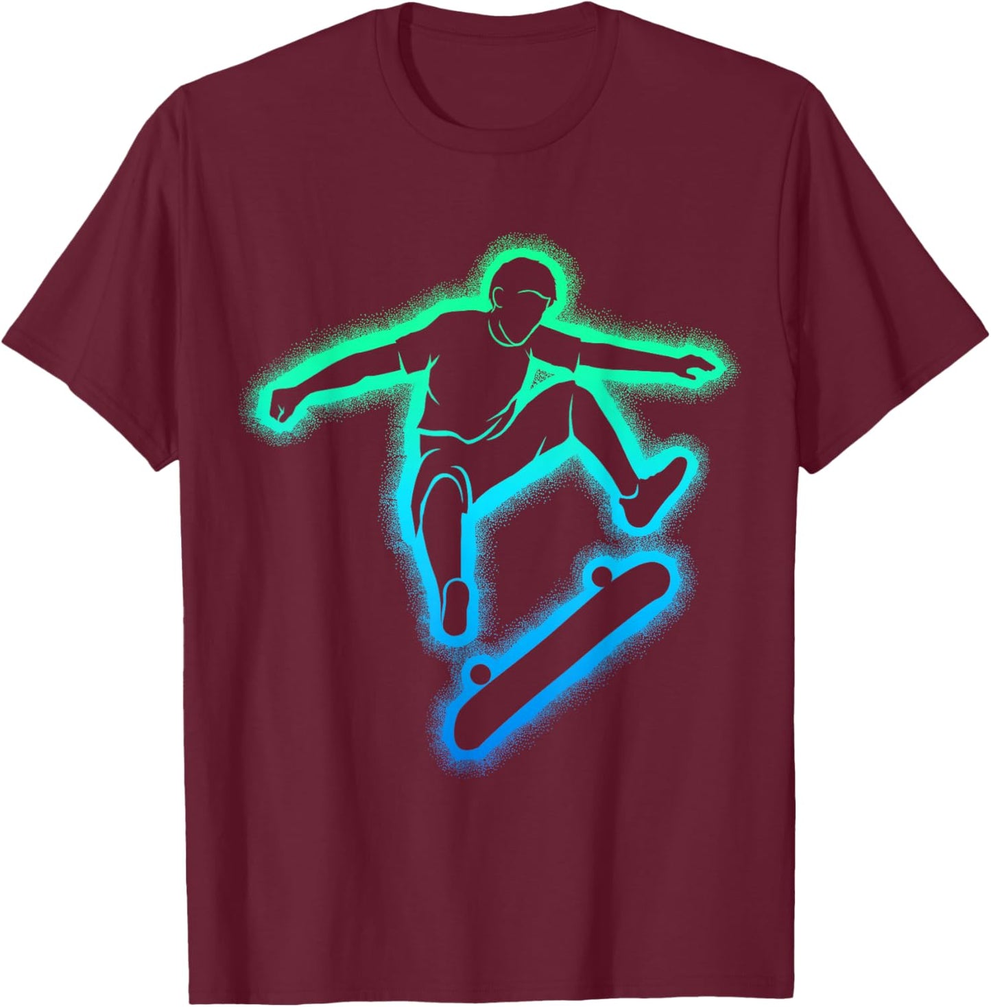 Skateboard Skateboarder Skater Boys Children T-Shirt - T-Shirt | Maroon