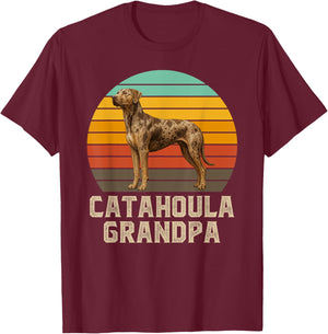 Catahoula Grandpa Catahoula Leopard Dog Owner T-Shirt - T-Shirt | Maroon