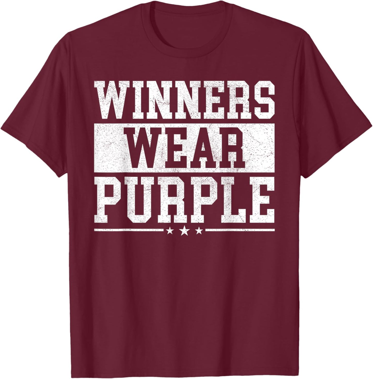 Winners Wear Purple Color War Camp Spirit Game Team Wear T-Shirt - T-Shirt | Maroon