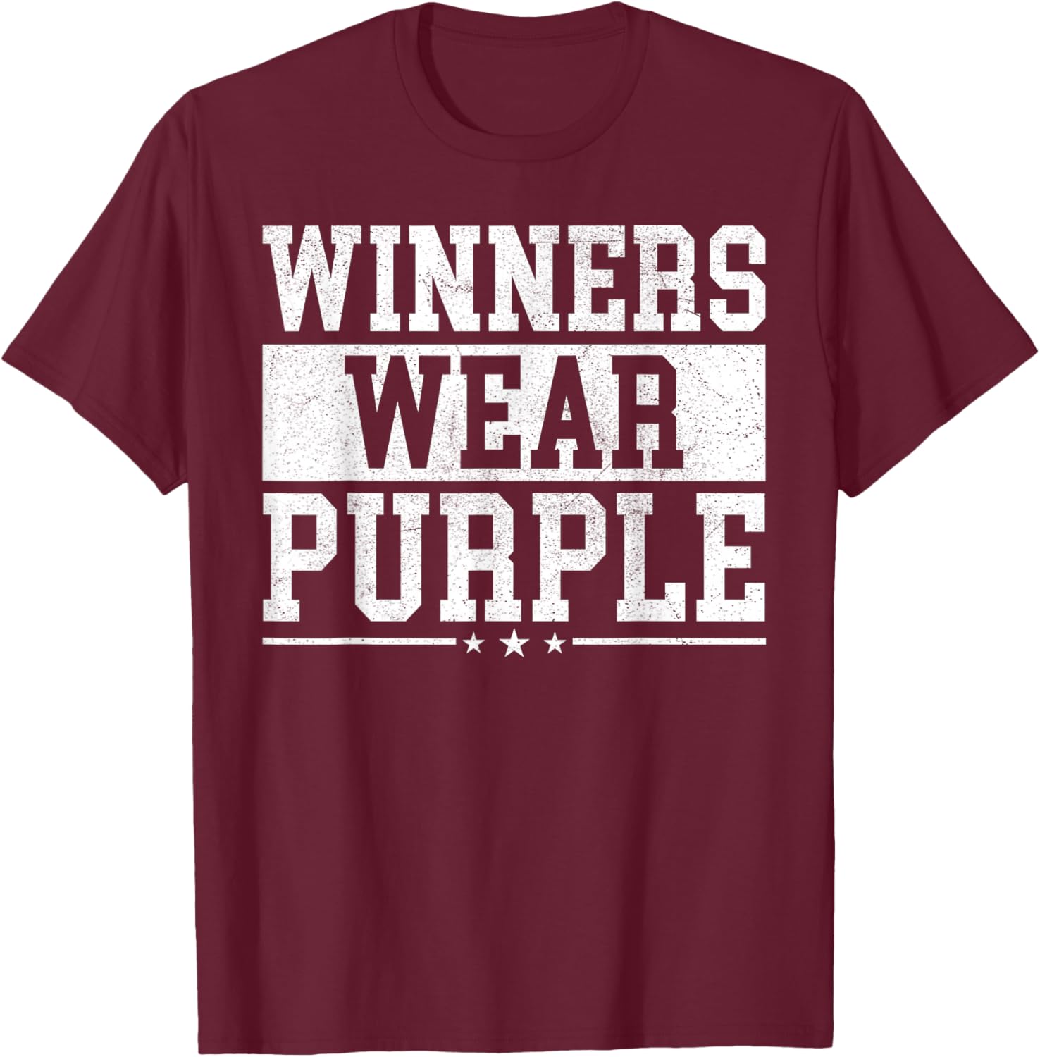 Winners Wear Purple Color War Camp Spirit Game Team Wear T-Shirt - T-Shirt | Maroon