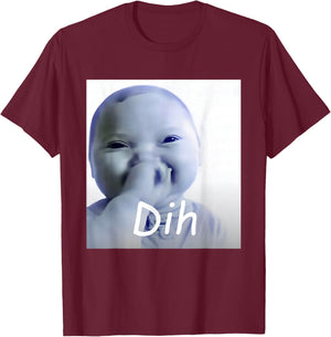 Ai Baby dih Meme Funny brainrot gen z dihh gen Alpha T-Shirt - T-Shirt | Maroon