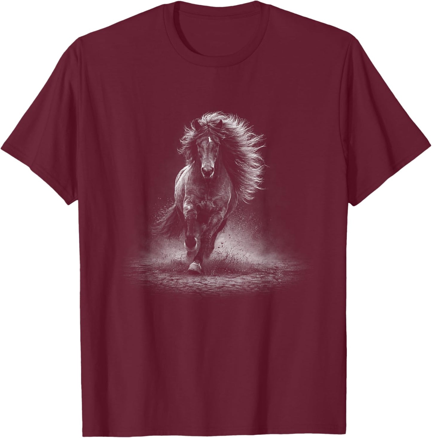 Cheval islandais Sauvage Courant liberté Force T-Shirt - T-Shirt | Maroon