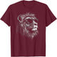 Cool Lion with Sunglasses Graphic for All Ages T-Shirt - T-Shirt | Maroon
