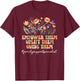 Groovy Family Support Specialist Family Service T-Shirt - T-Shirt | Maroon
