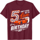 Kids Race Car Racing 5th Birthday 5 Years Old Cars Five Bday Boys T-Shirt - T-Shirt | Maroon