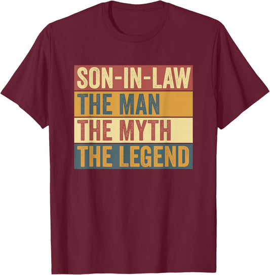 Funny Son in Law Legend T-Shirt - T-Shirt | Maroon